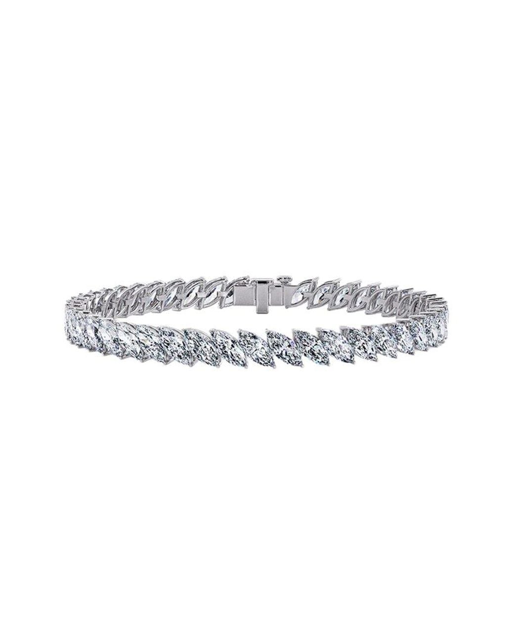 Lab Grown Diamonds White 14K 8.50 Ct. Tw. Lab-Grown Diamond Tennis Bracelet
