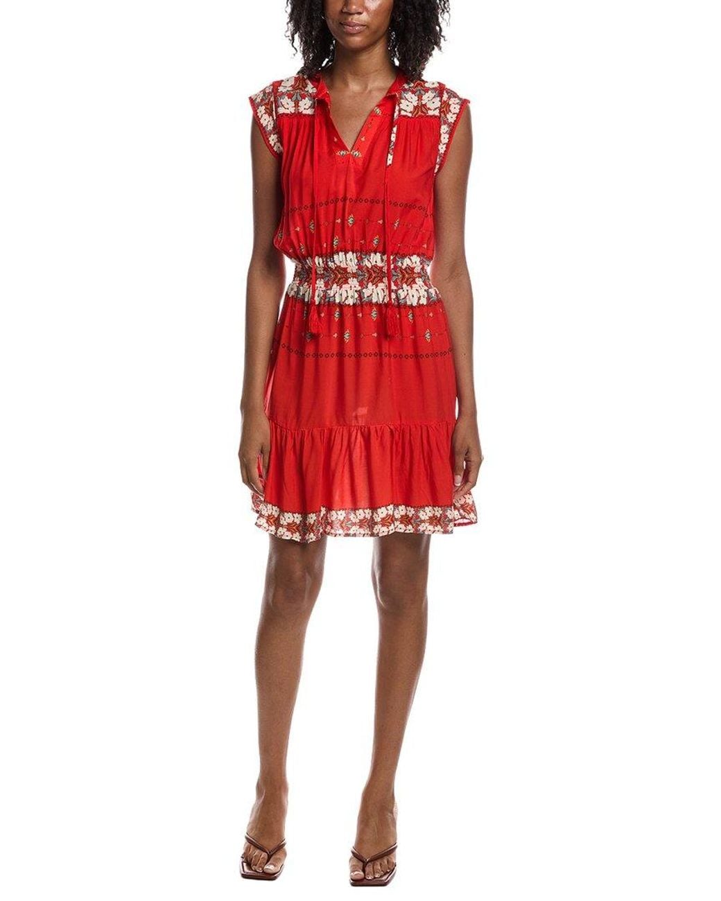 Nanette Lepore Red Sleeveless Mini Dress