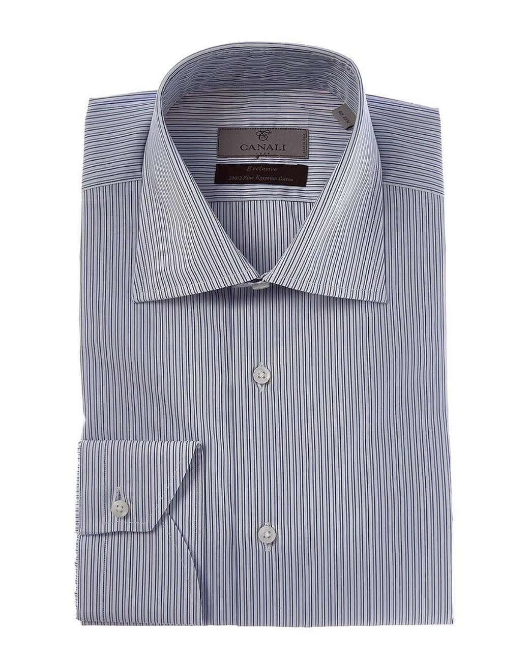 Canali Blue Dress Shirt for men