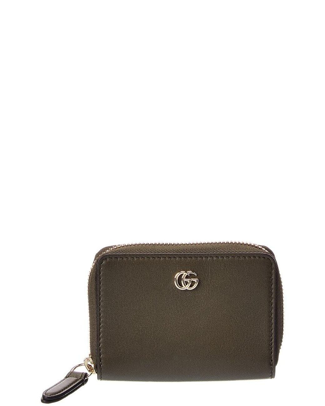 Gucci Green Gg Leather Coin Purse