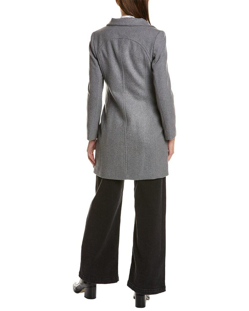 Wool-blend Coat - Light gray - Ladies