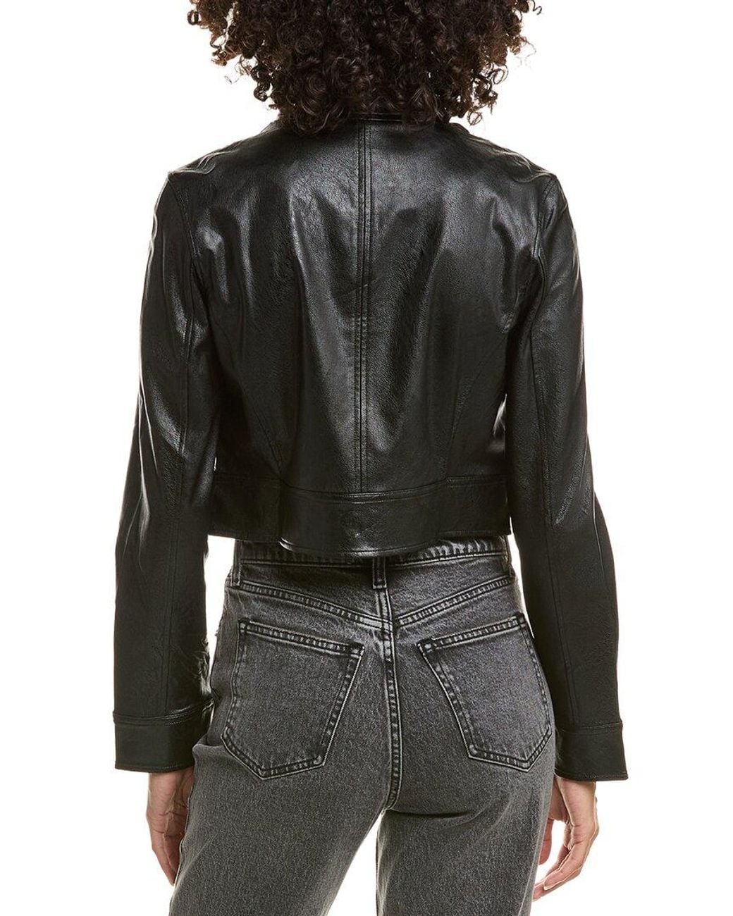 Commando Black Crop Biker Jacket