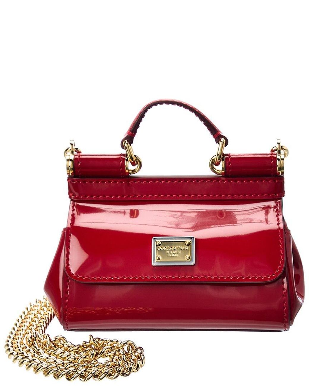 Dolce & Gabbana Sicily Micro Leather Shoulder Bag in Red Lyst