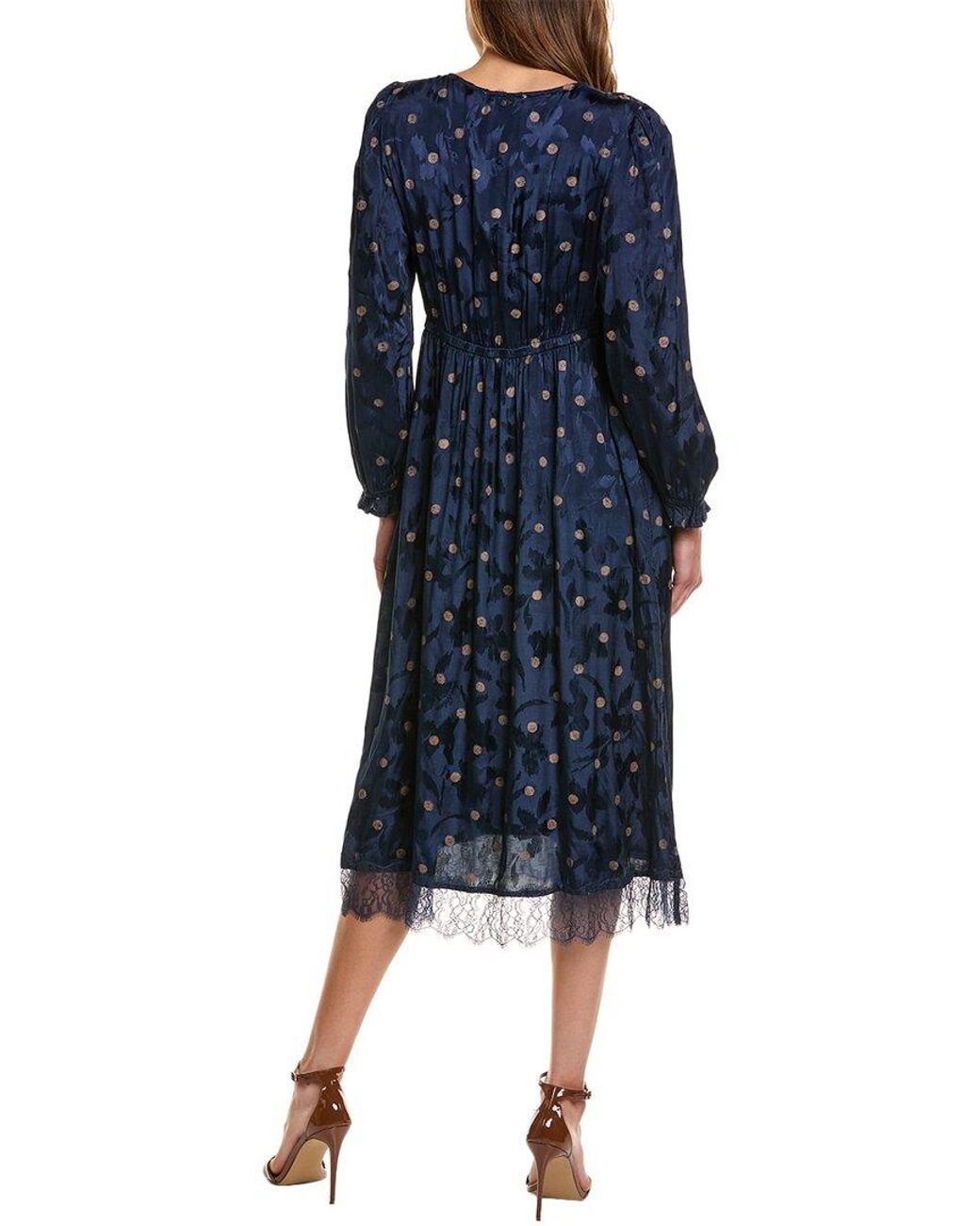 Sam Edelman Blue Camila Lace Midi Dress
