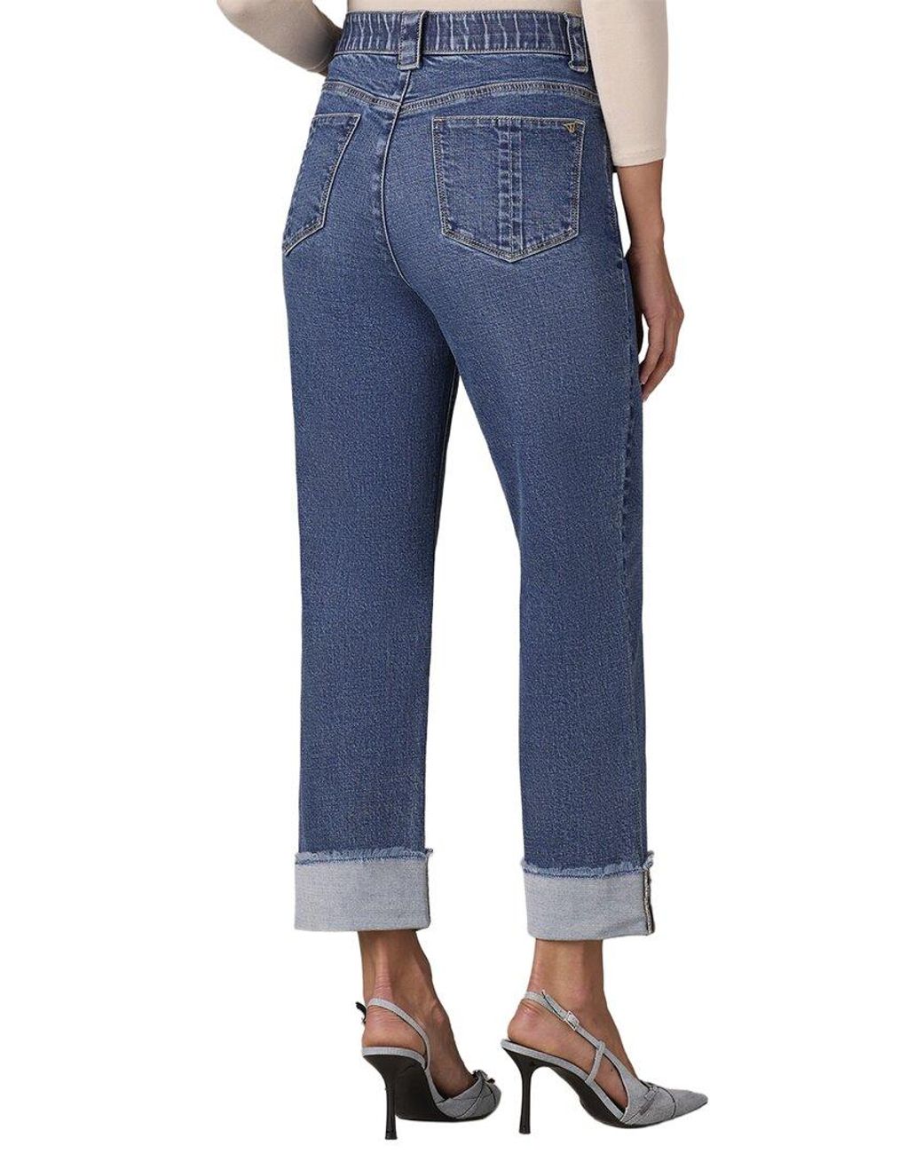 Wit & Wisdom Blue Fray Cuff Boyfriend Jean