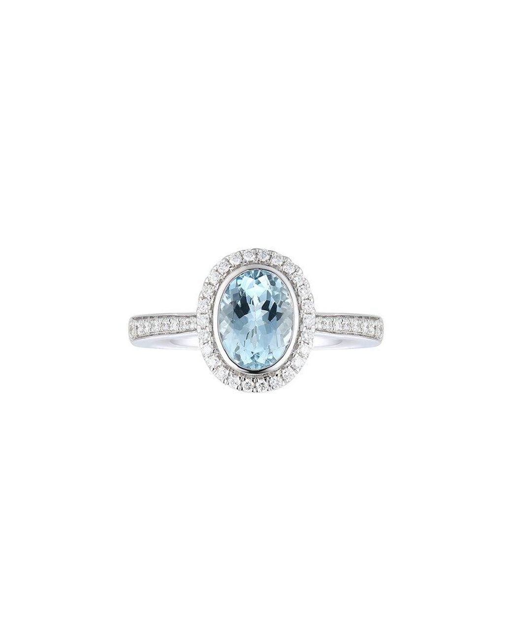 Gregg Ruth Blue 18K 1.44 Ct. Tw. Diamond & Aquamarine Ring