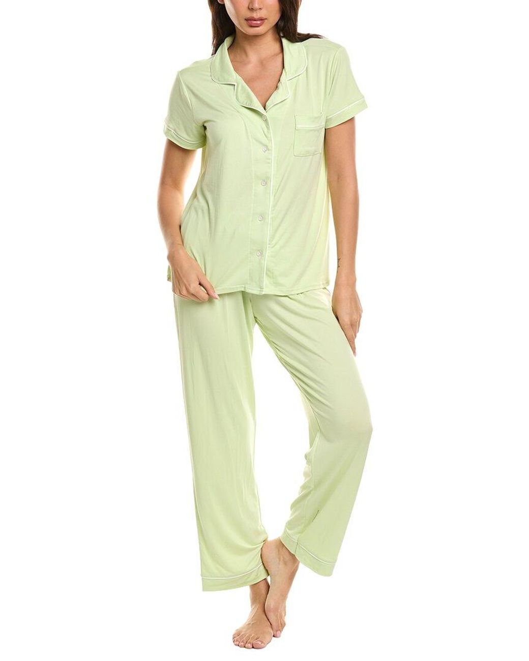 Marion Green 2Pc Soft Stretch Pajama Set