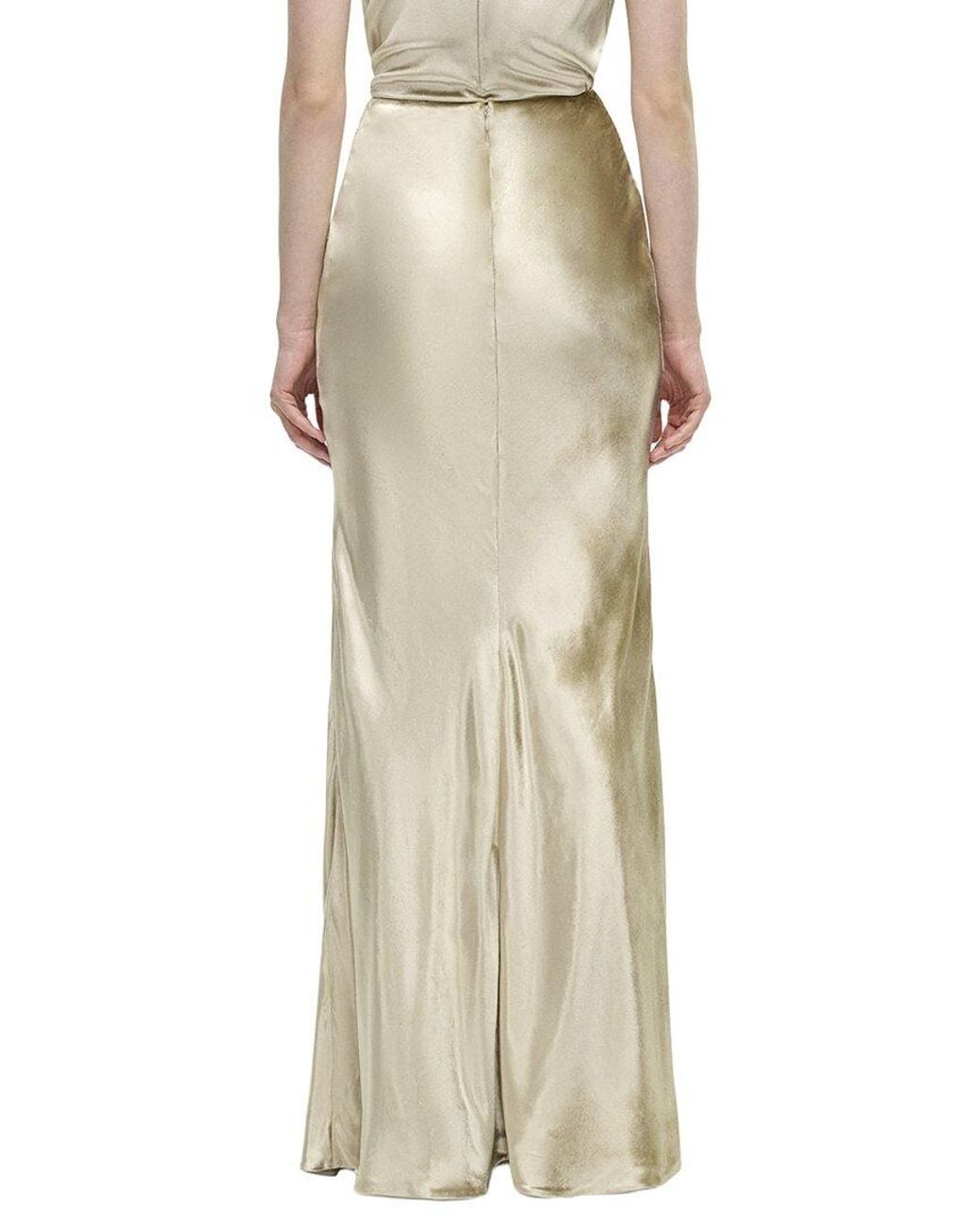 Adam Lippes Natural Linnet Silk-Blend Skirt