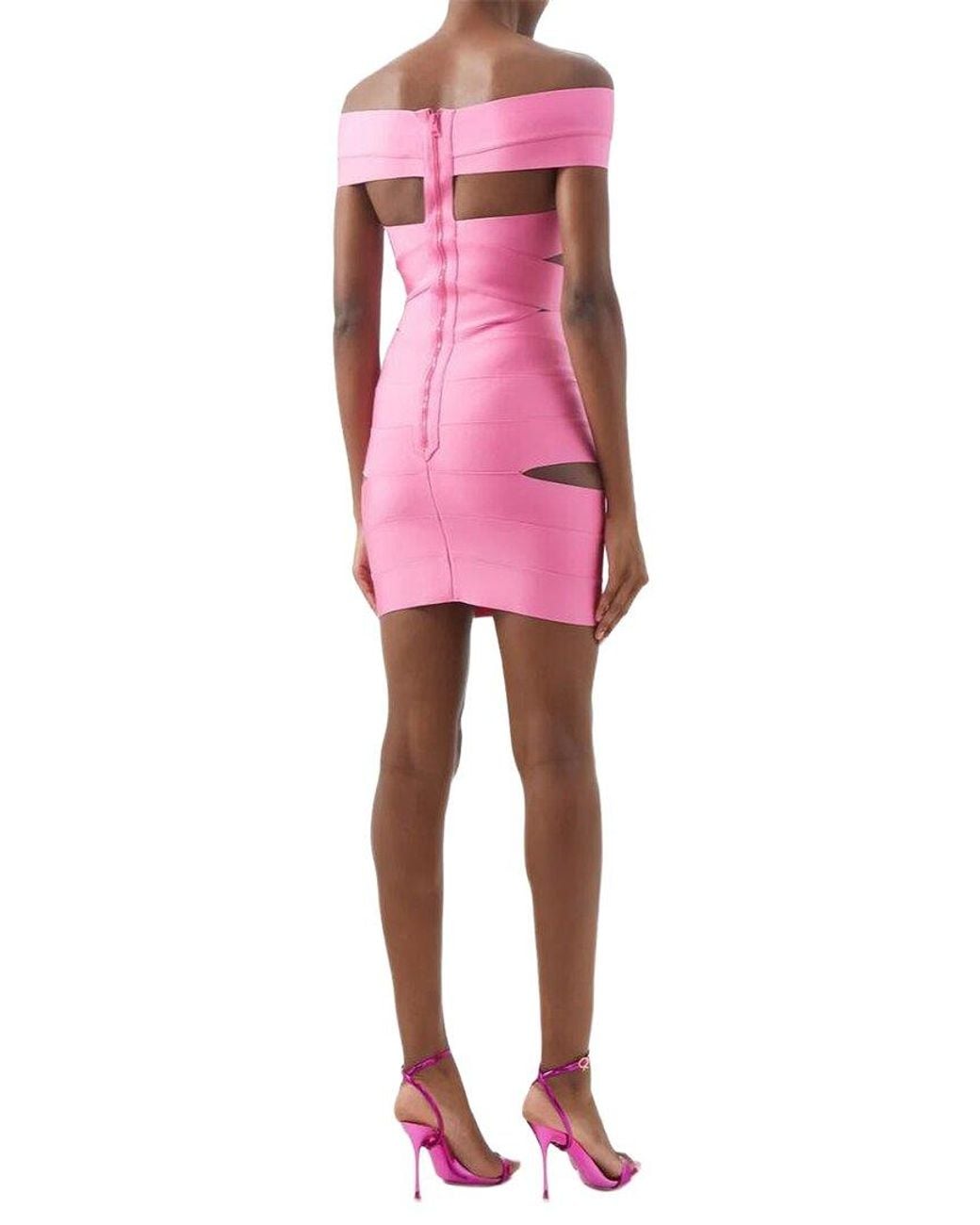 CAMILA BLANCO Pink Solid Mini Dress