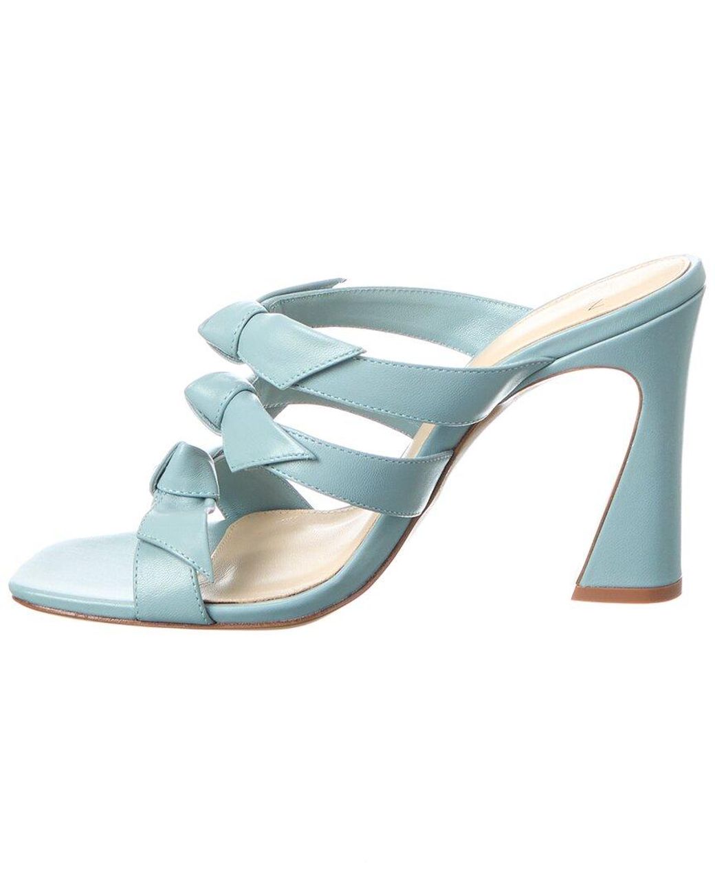Alexandre Birman Blue Lolita Square 90 Leather Sandal