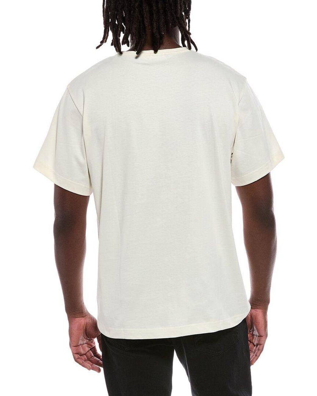 Helmut Lang White Plaid Check Logo T-Shirt for men