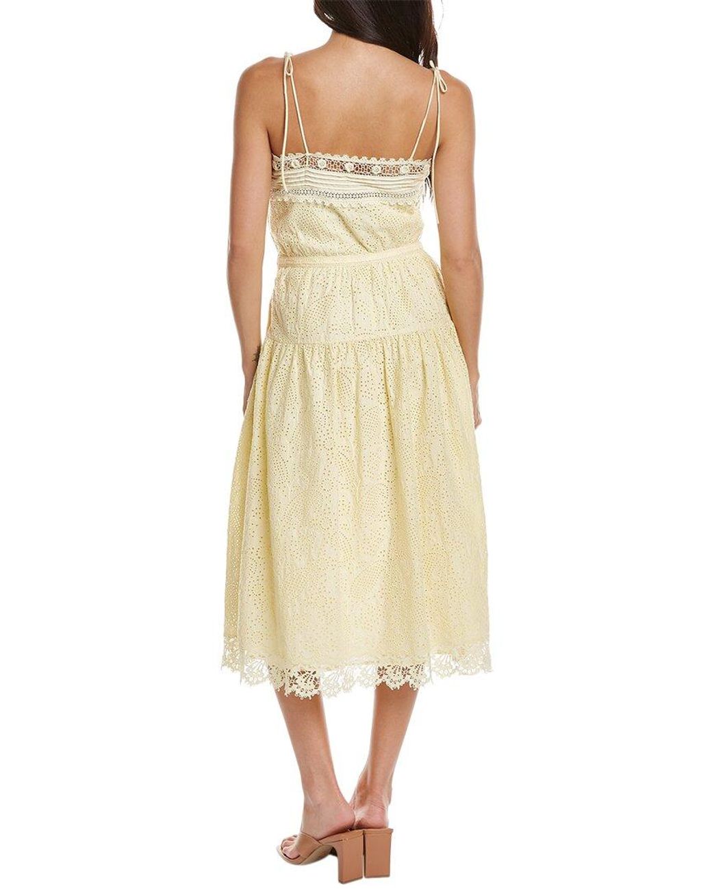 Ulla Johnson Natural Eyelet Maxi Dress