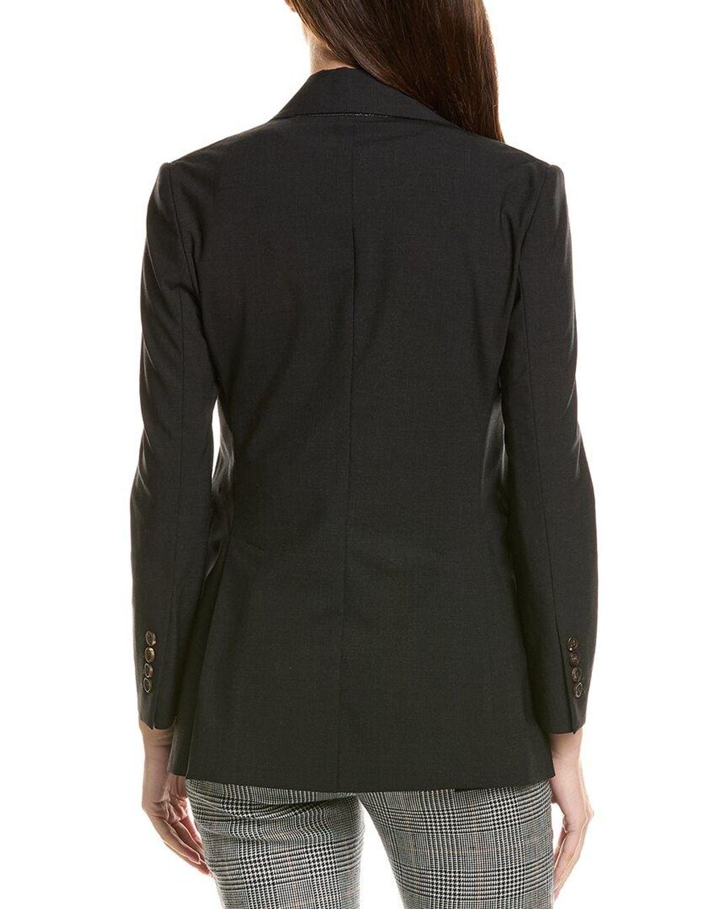 Brunello Cucinelli Black Giacca Decostruita Wool-Blend Jacket