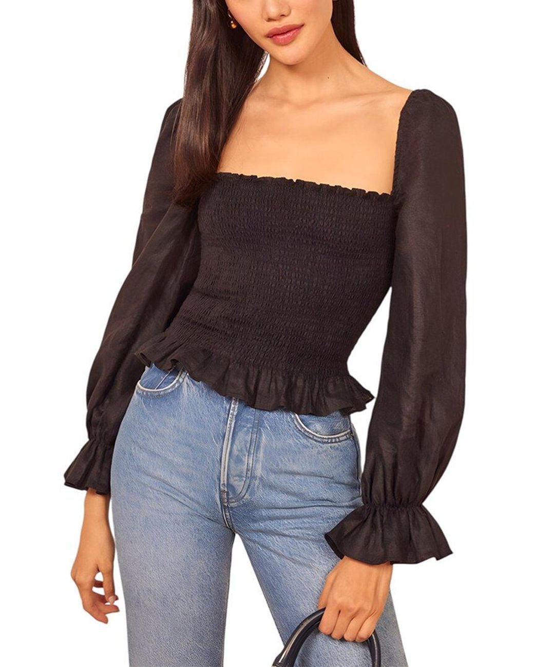 Adele Berto Linen Blouse in Black Lyst UK — free download