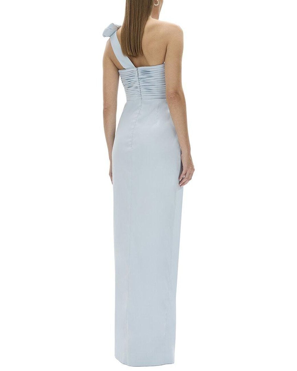 Rachel Gilbert Blue Fitted Gown