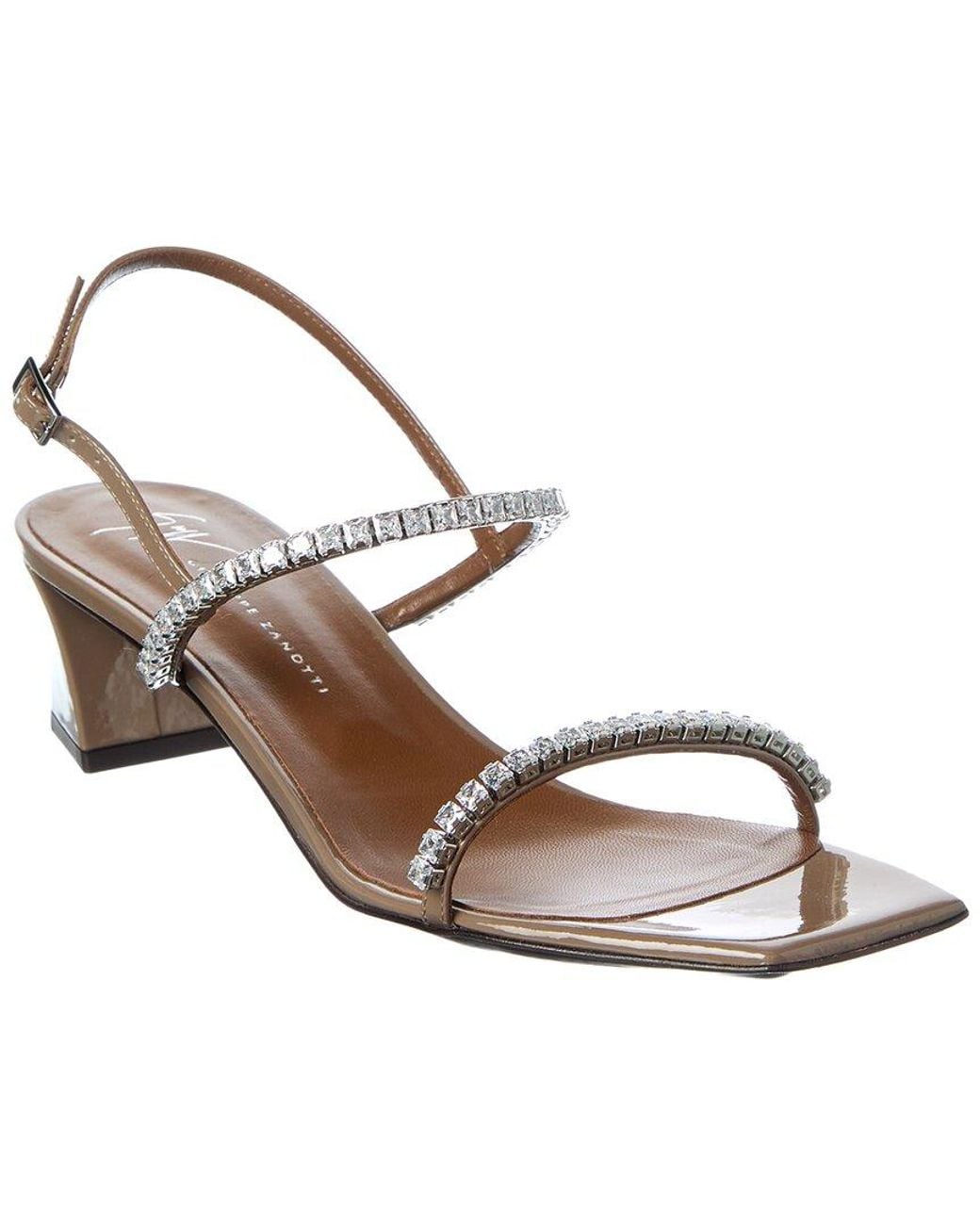Giuseppe Zanotti Metallic Mya 45 Patent Sandal