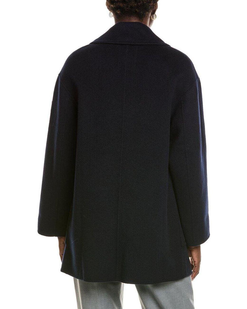 Marc Cain Black Long Wool Coat