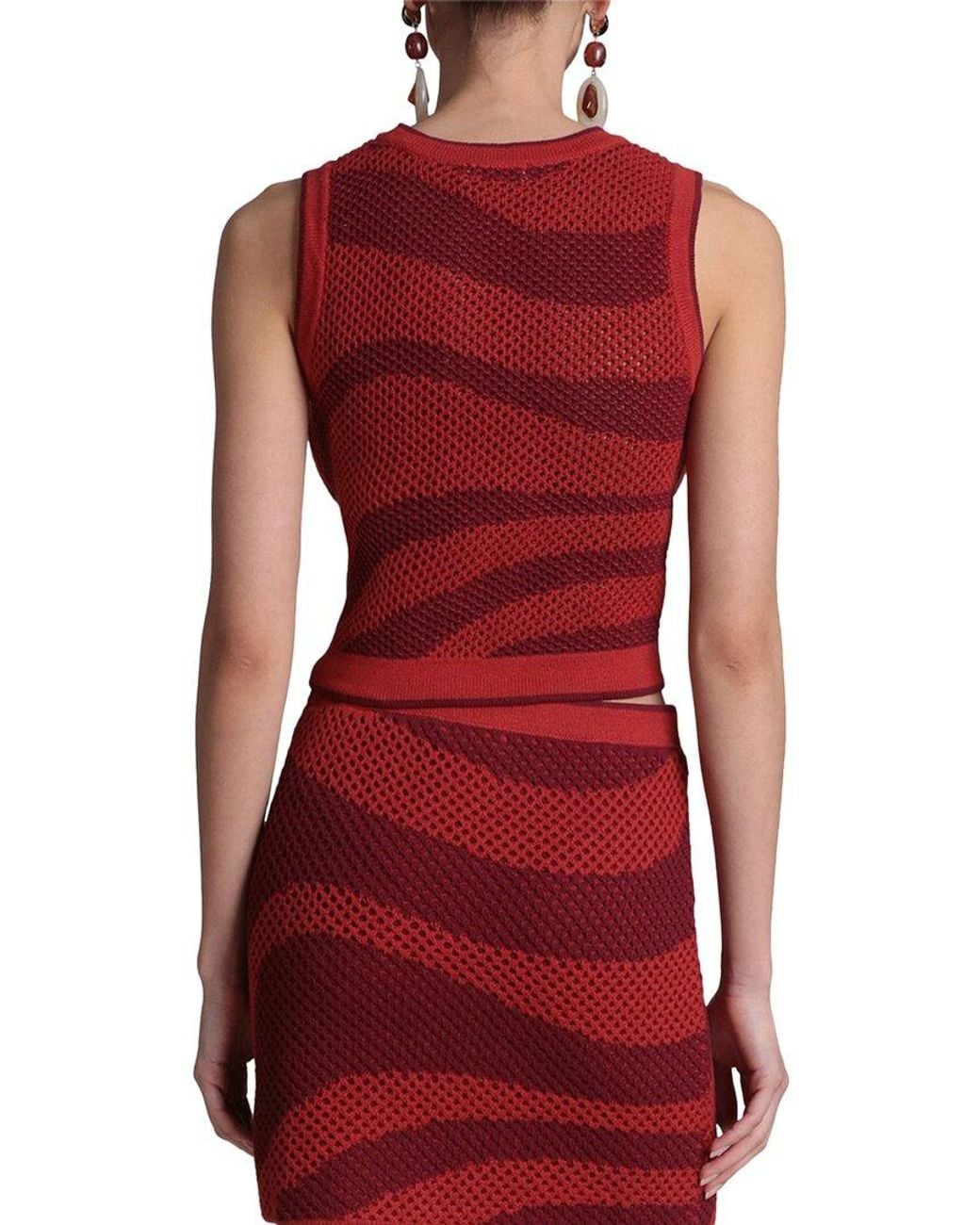 Avec Les Filles Red Sweater Tank