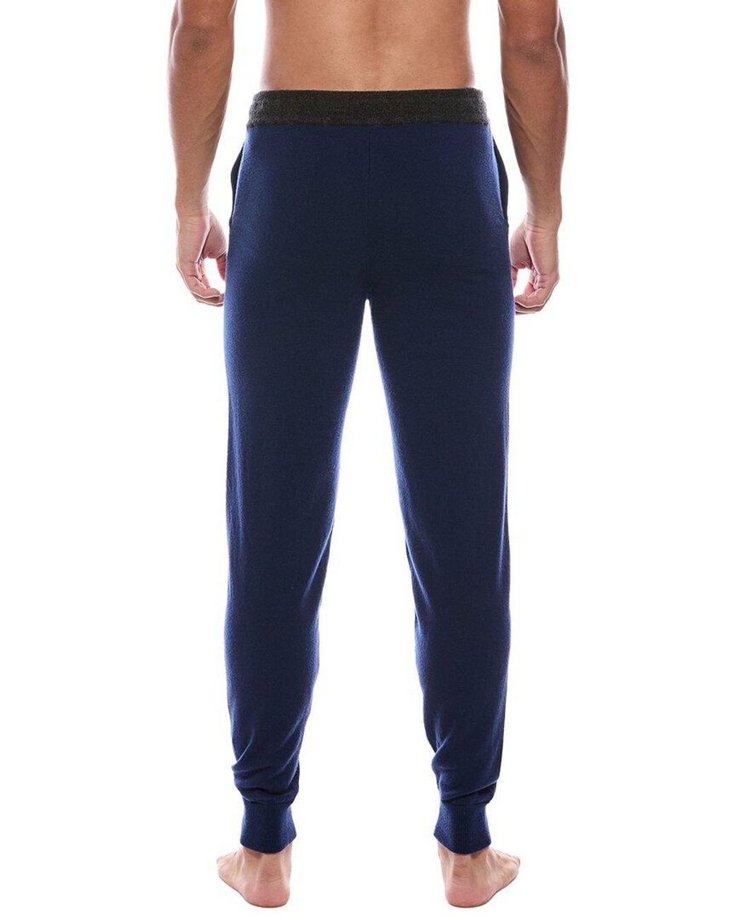 N.Peal Cashmere Blue Ladbroke 100% Cashmere Jogger for men