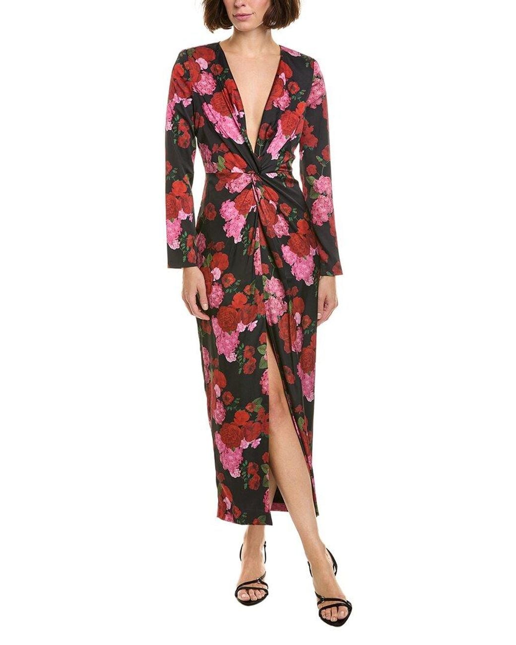 Generation Love Red Silvanna Floral Satin Dress
