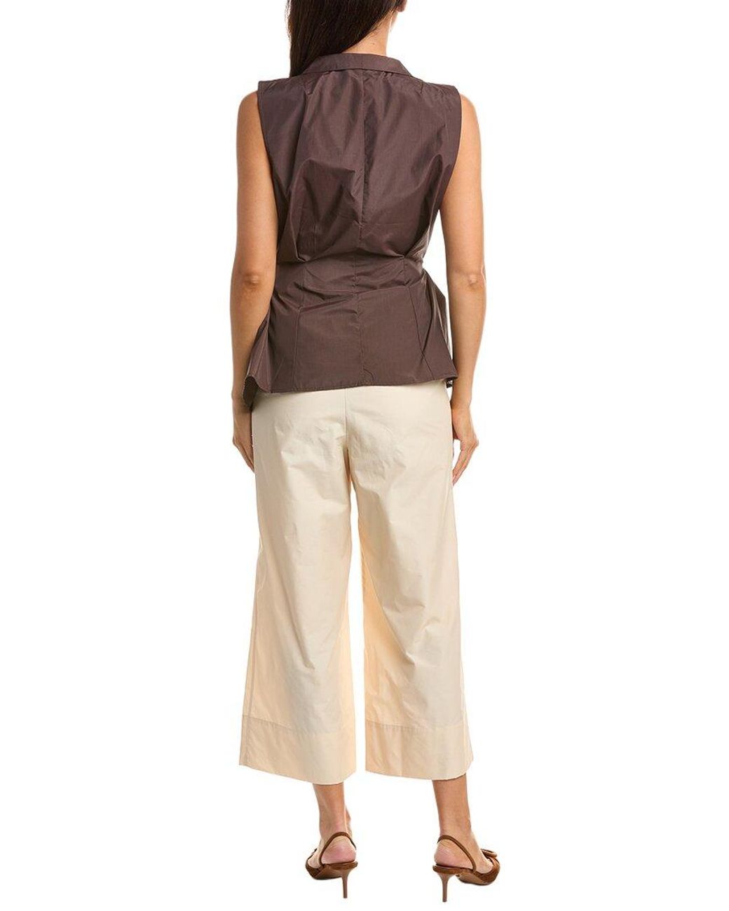 Natori Natural Techno Poplin Handkerchief Hem Shirt