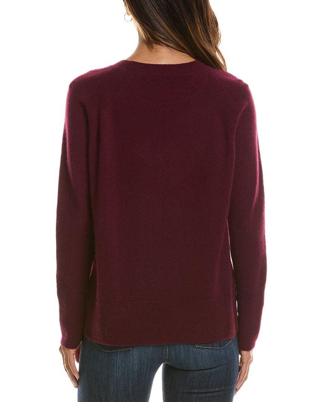 Forte Red Easy Crewneck 100% Cashmere Sweater