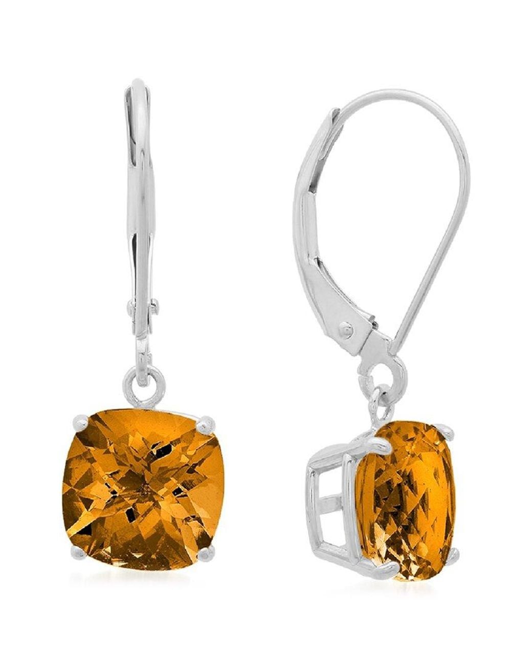 MaxColor Metallic 10k 3.10 Ct. Tw. Citrine Earrings
