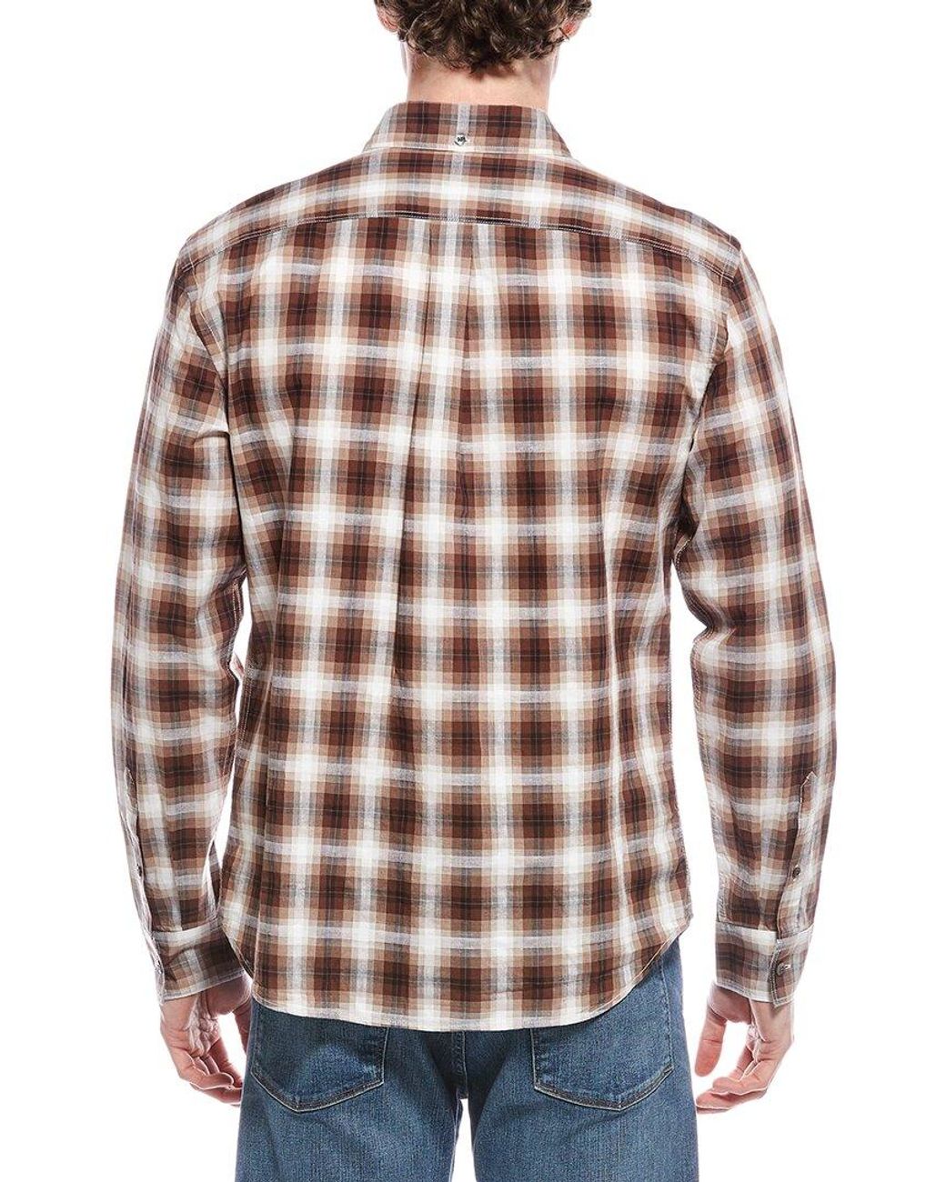 Billy Reid Blue Tuscumbia Linen-Blend Shirt for men