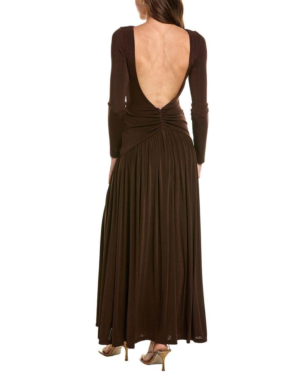 Elliatt Brown Simone Long Sleeve Gown