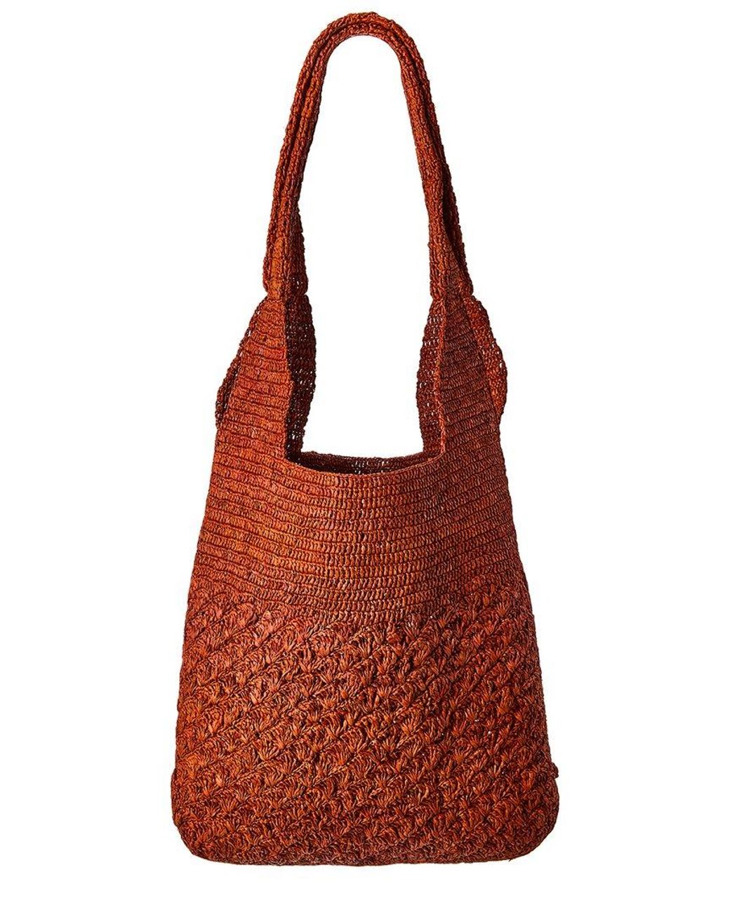 Isabel Marant Red Praia Medium Raffia Tote