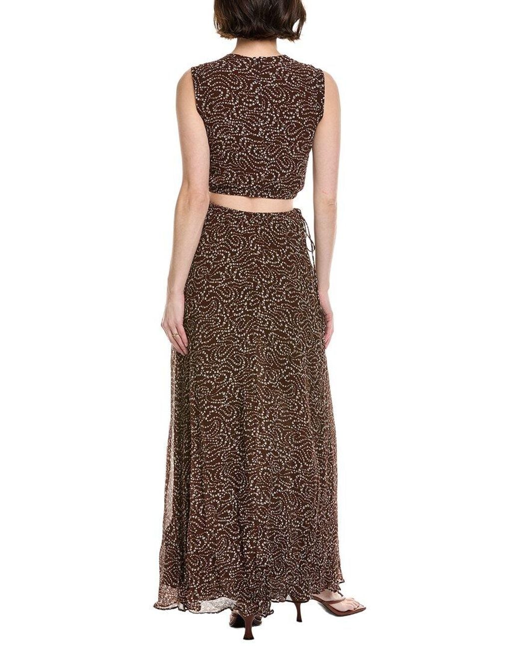 Rag & Bone Brown Brianna Silk-Blend Maxi Dress