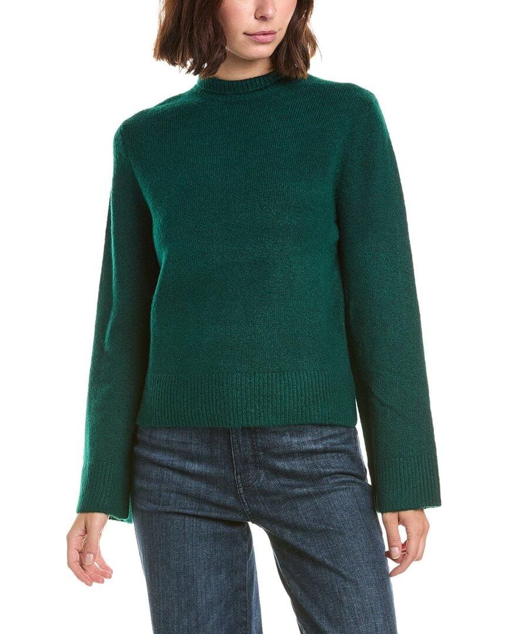 French Connection Green Suzie Crewneck Sweater