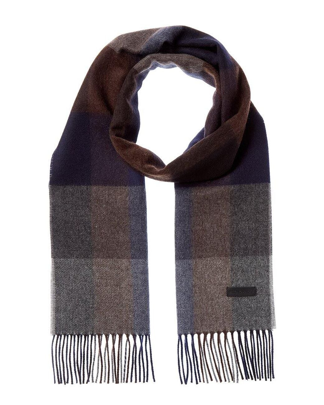 Bruno Magli Purple Silk & Cashmere-Blend Scarf for men