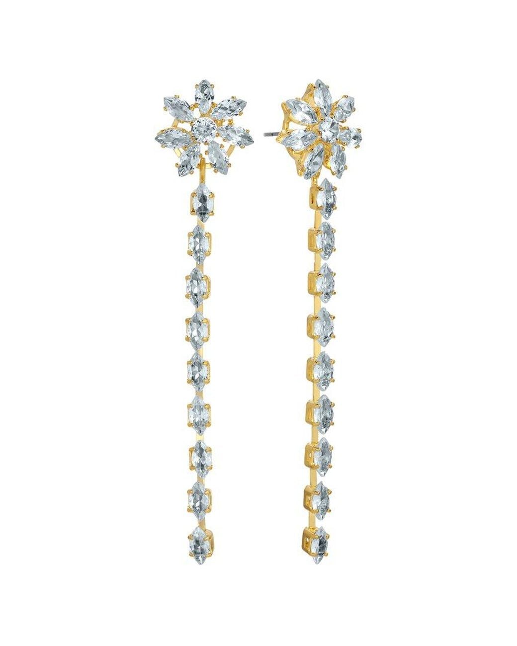 Eye Candy LA White Salem Cz Drop Earrings