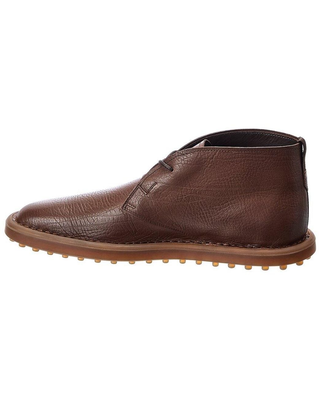 Tod's Brown Tods Desert Leather Boot for men