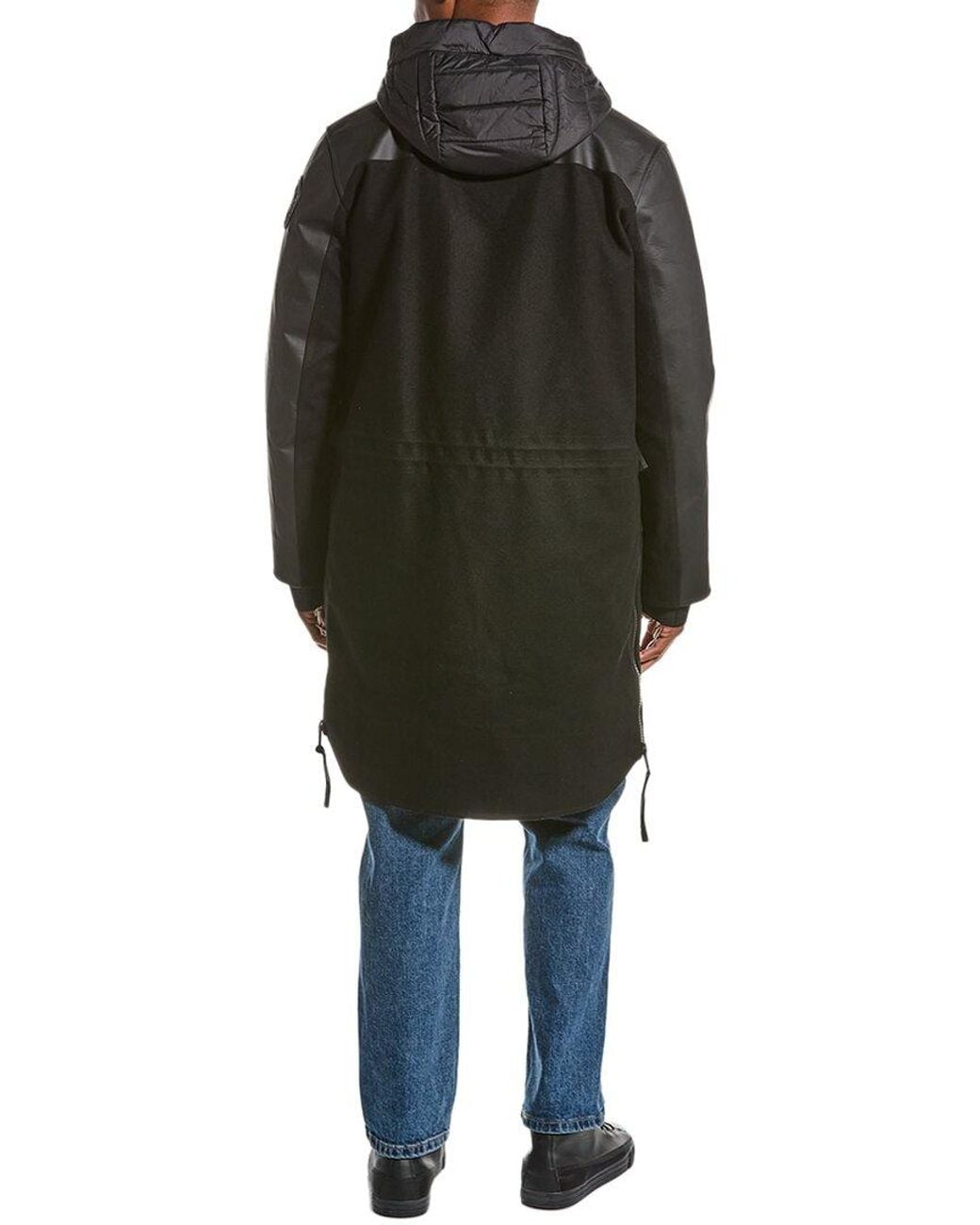 Canada Goose Black Viedma 4-in 1-wool Coat for men