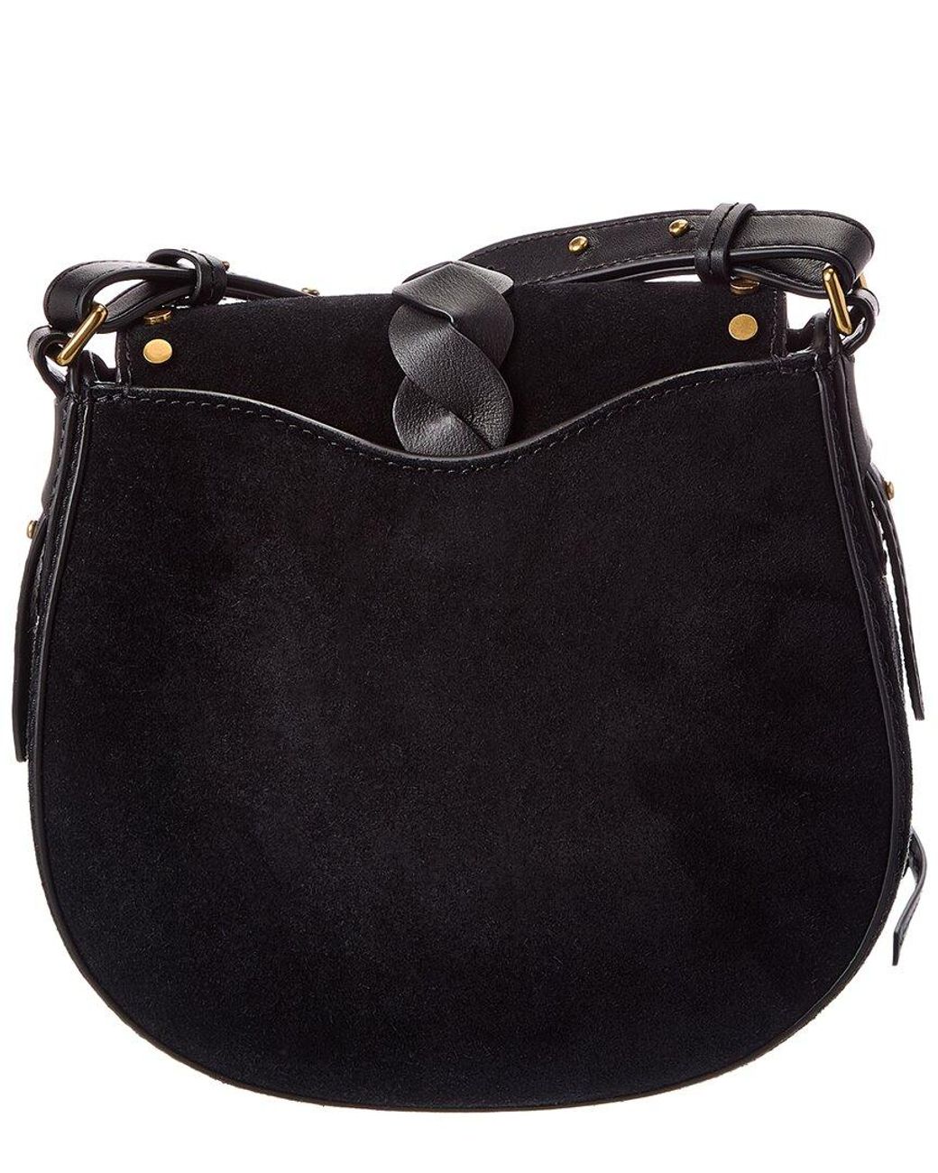 Isabel Marant Black Altay Small Suede & Leather Shoulder Bag