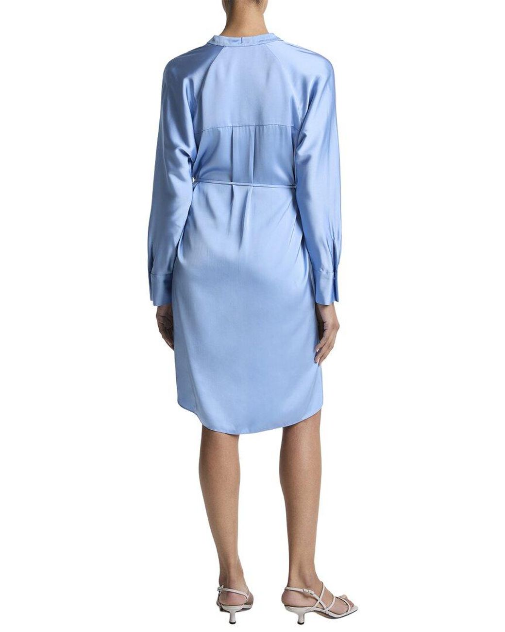 Vince Blue Band Collar Dress