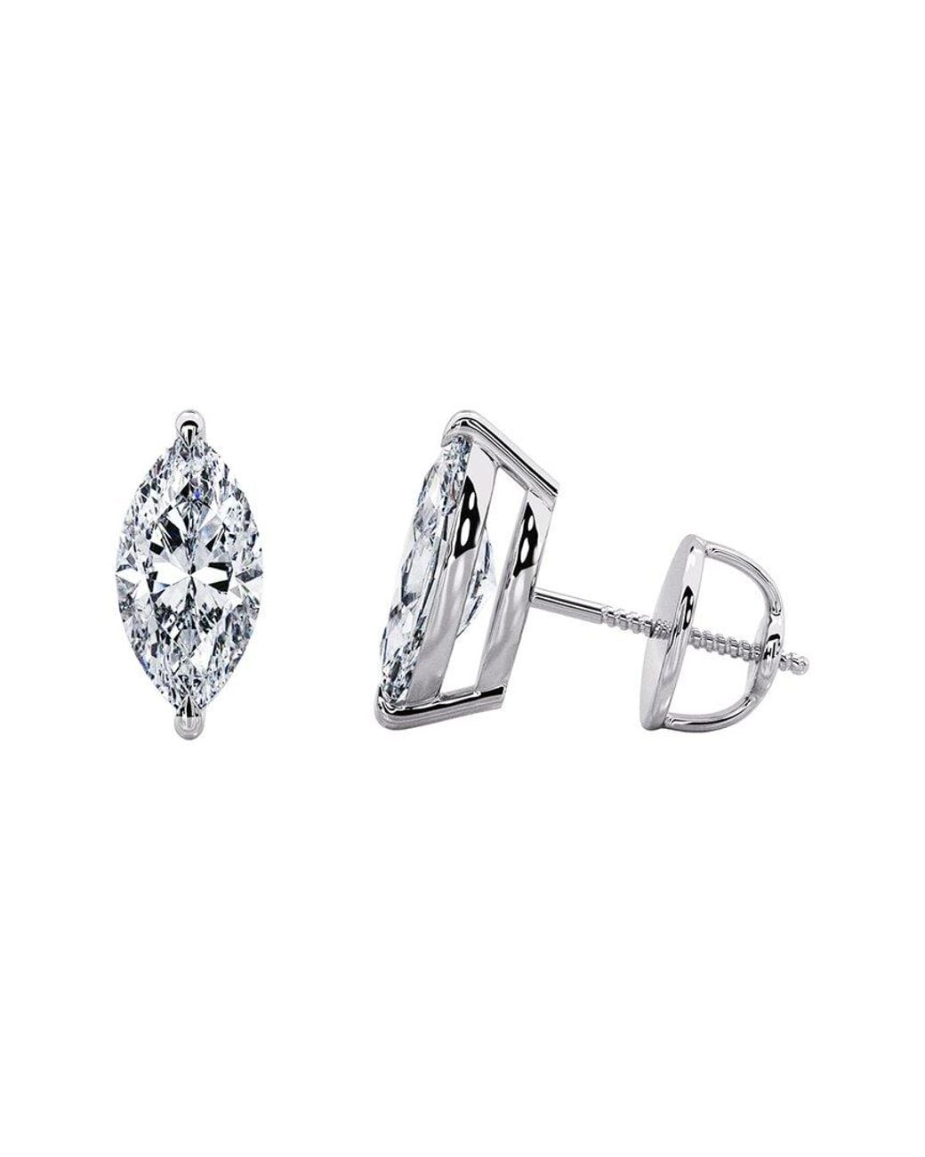 Lab Grown Diamonds Metallic 14K 1.50 Ct. Tw. Lab-Grown Diamond Earrings