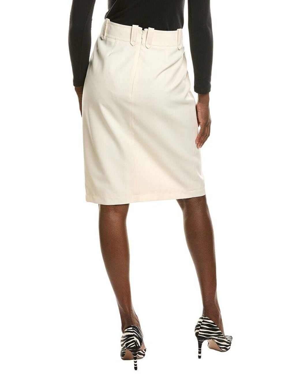 Tom Ford Natural Silk-Lined Wool Skirt