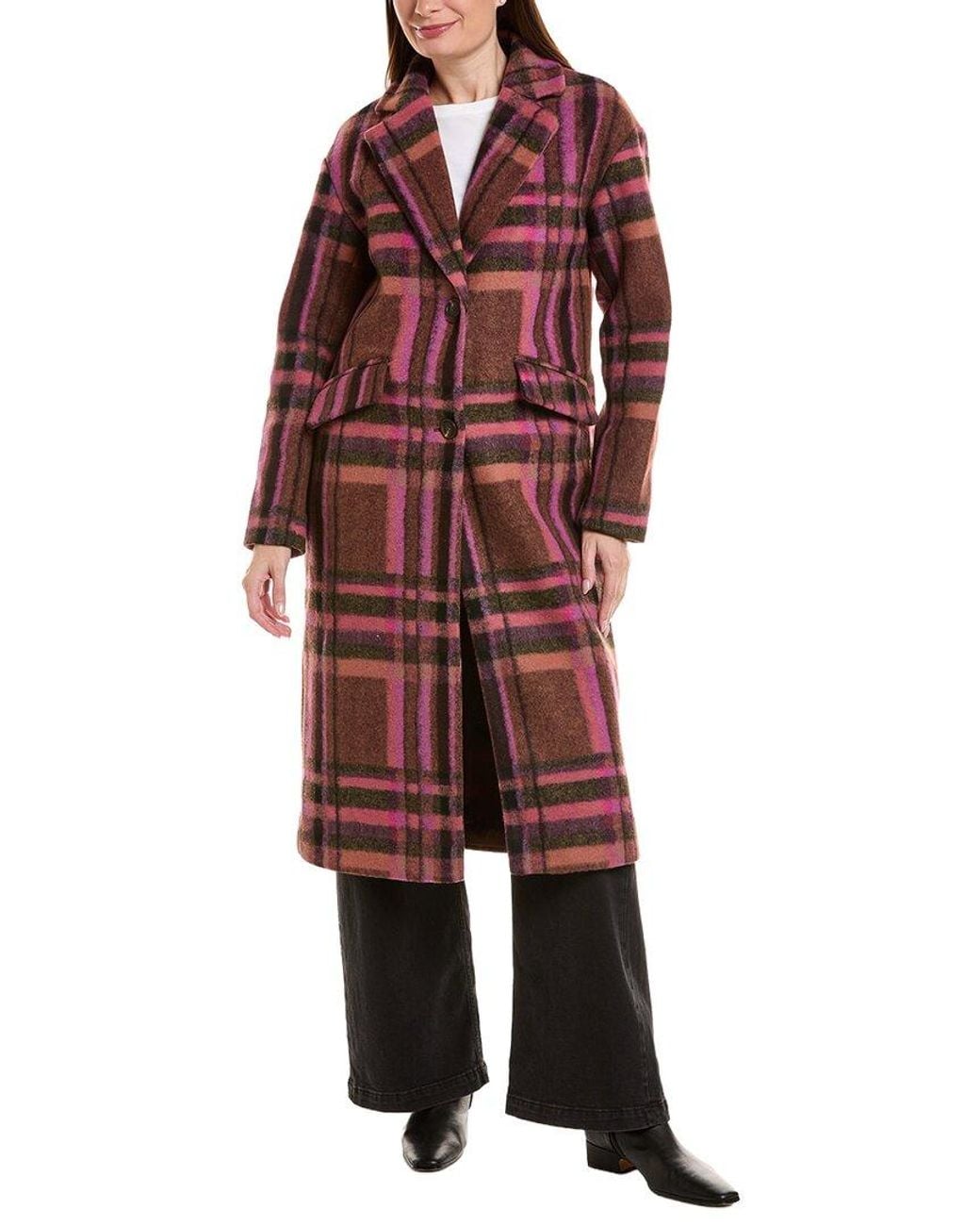 Scotch & Soda Red Longline Coat