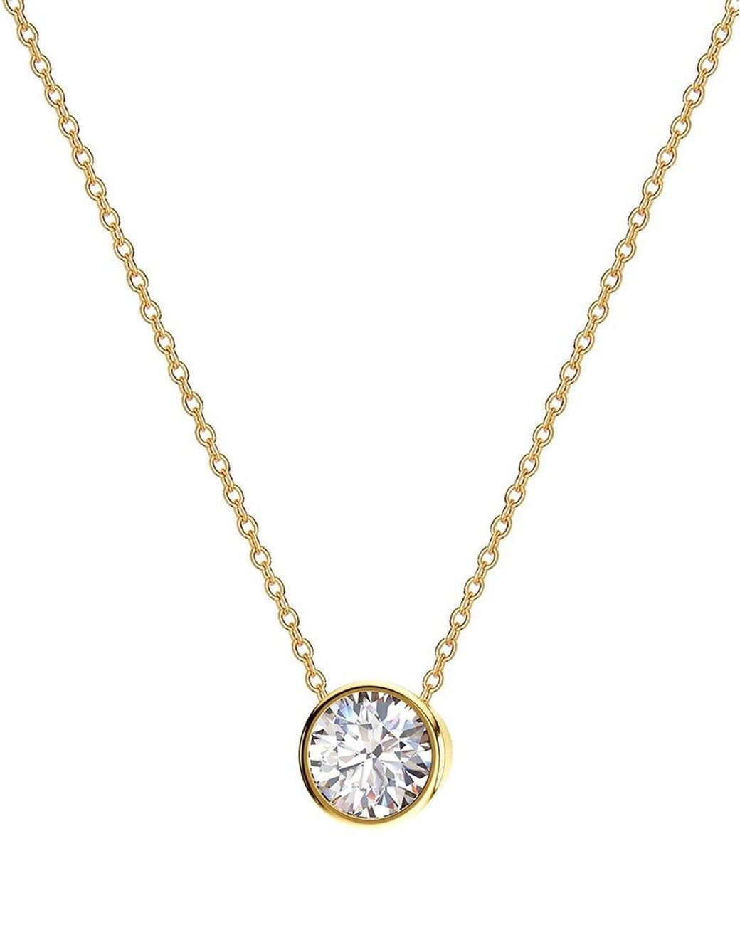 Gabi Rielle Metallic 14K Over Cz Sparkling Necklace