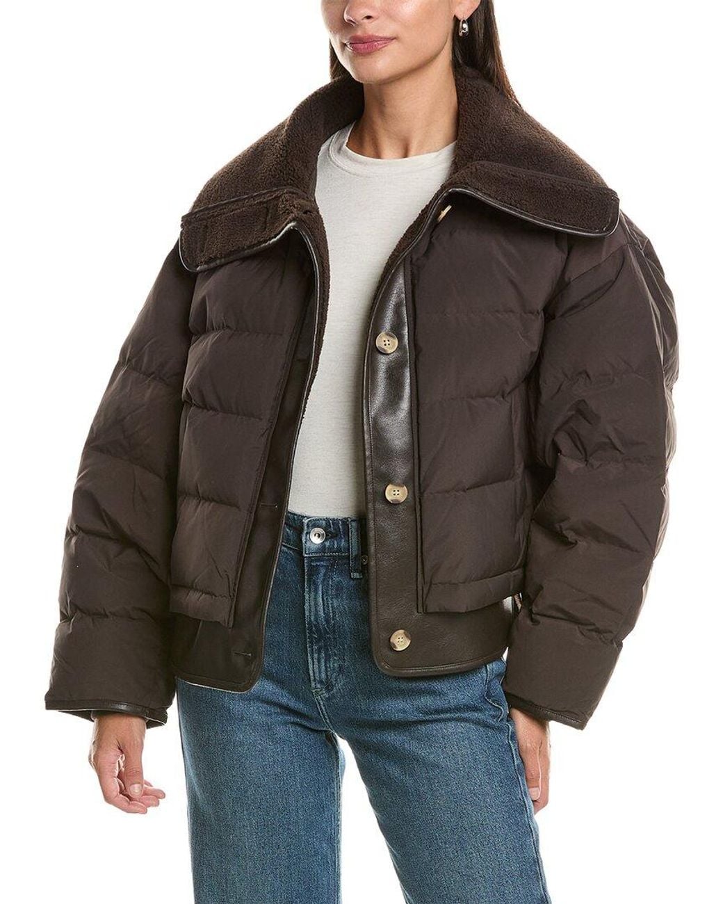 Rag & Bone Brown Gloria Puffer Jacket