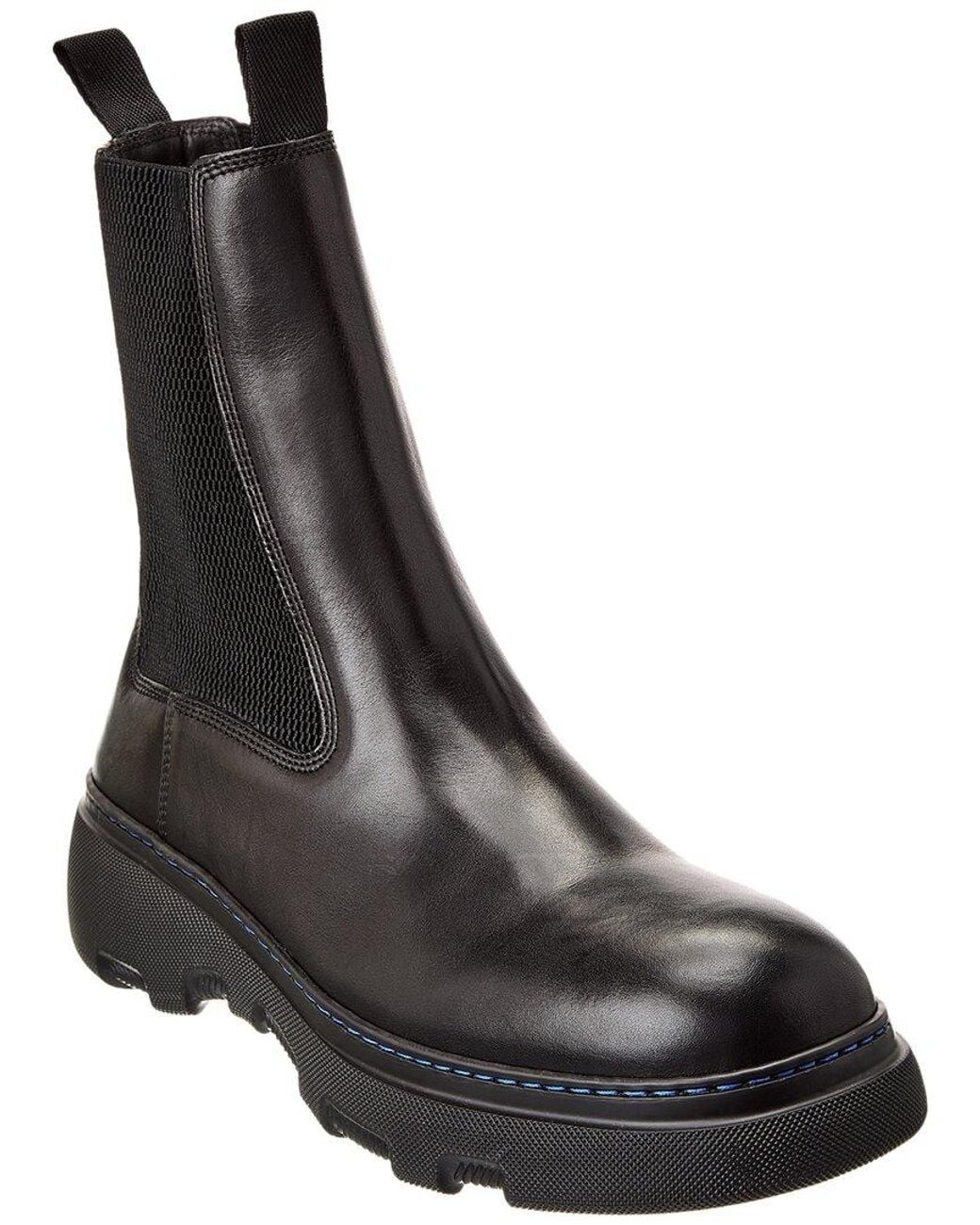 Burberry Black Creeper Leather Chelsea Boot for men