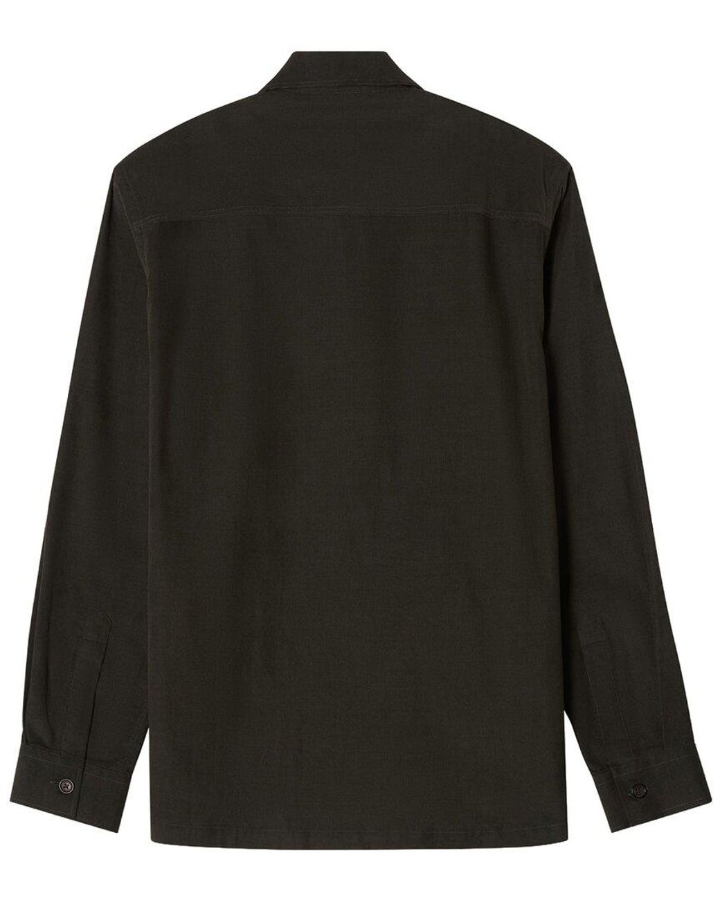 Robert Talbott Black Burton Pinwale Corduroy Shirt Jacket for men