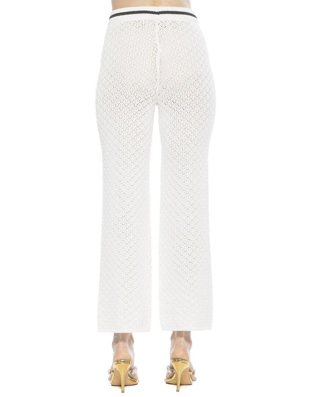 Alexia Admor White Kora Knit Pants