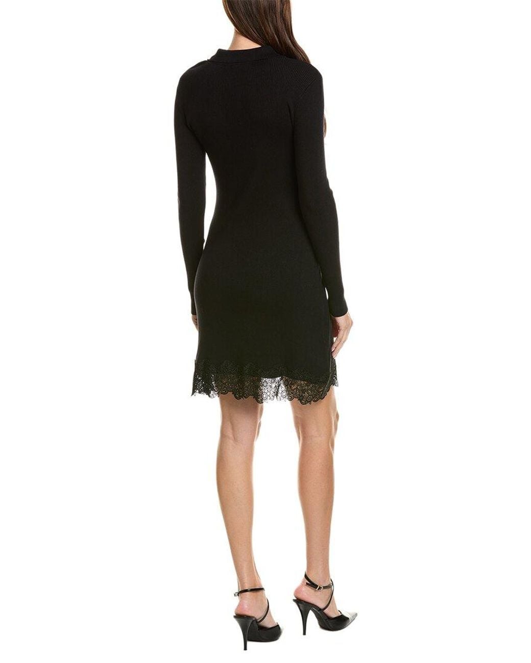 Ellen Tracy Black Rib Dress