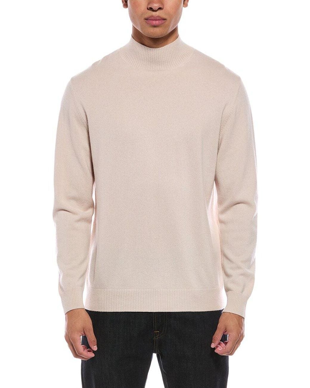 N.Peal Cashmere Natural Mayfair Cashmere Turtleneck Sweater for men