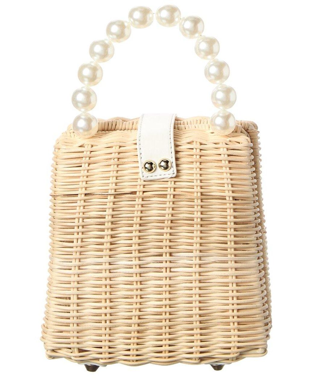 Surell Natural Accessories Mini Straw Clutch