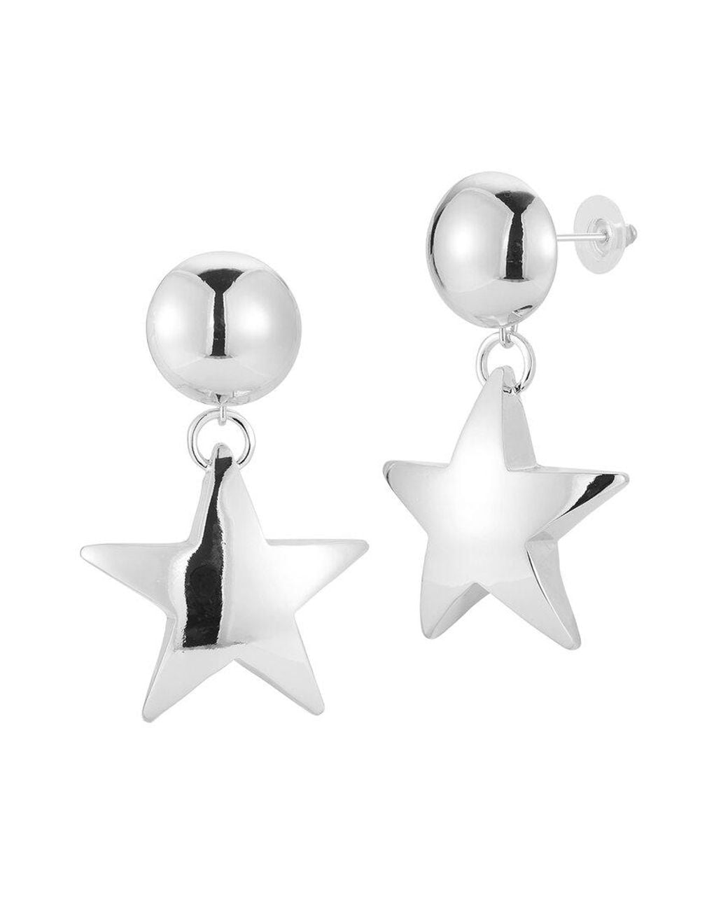 Sphera Milano White Plated Star Earrings